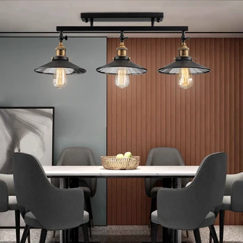 

American industrial style chandelier 3 head cafe bar restaurant personality wrought iron ceiling chandeliers decoration lighting