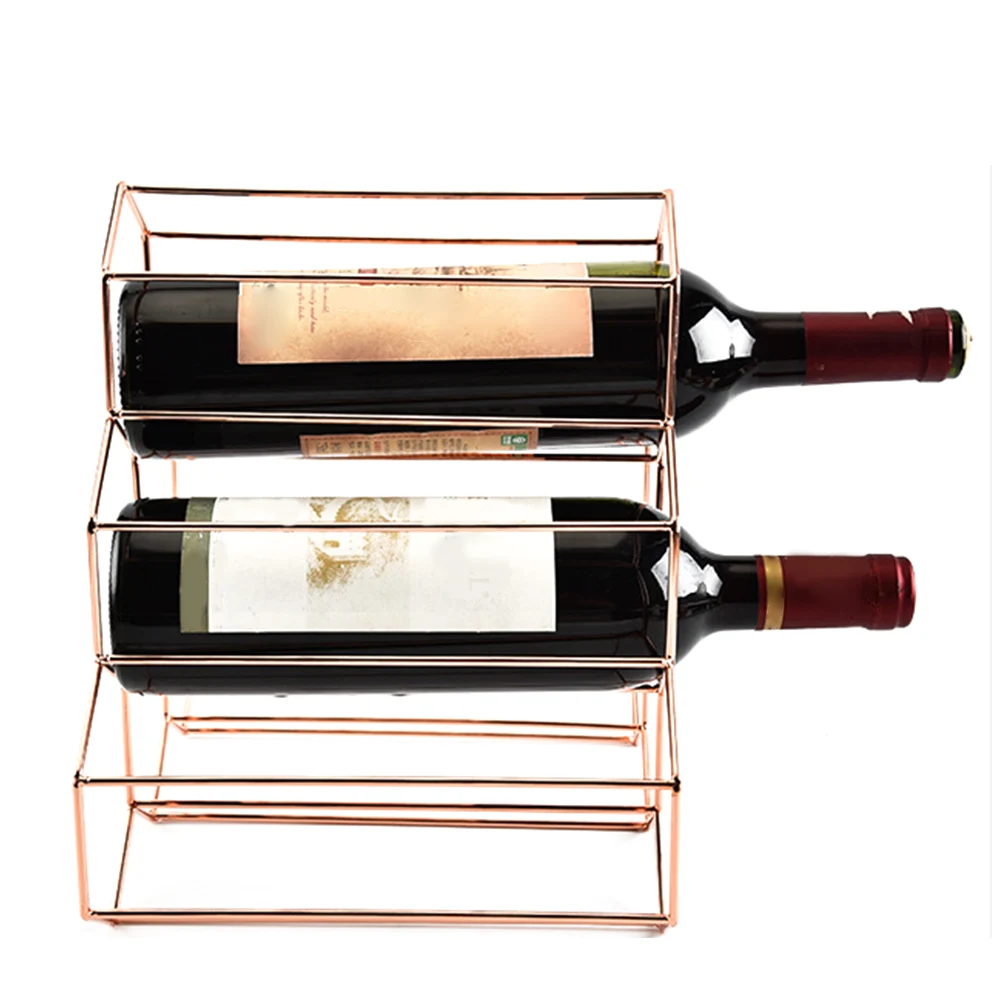 Storage Organizer Stackable Display Shelf Stand Rack Wine Rack Bar Beehive Shape Bottle Stainless Steel Home Decorations