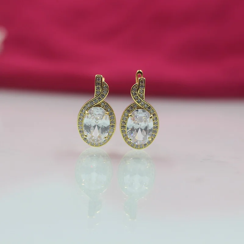 Wick Dolly new tassel earrings ladies fashion aristocratic wedding earrings 585 rose gold natural zircon bohemian earrings