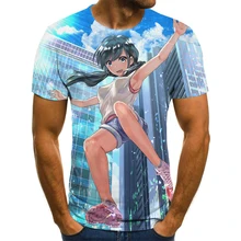 

2022 Cross-border New T-shirt Sexy Beautiful Girl Printing Casual Top