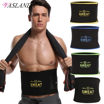 

VASLANDA Men Neoprene Waist Trainer Corset Slimming Shaper Tummy Control Girdles Workout ABS Trimmer Fitness Sweat Belt