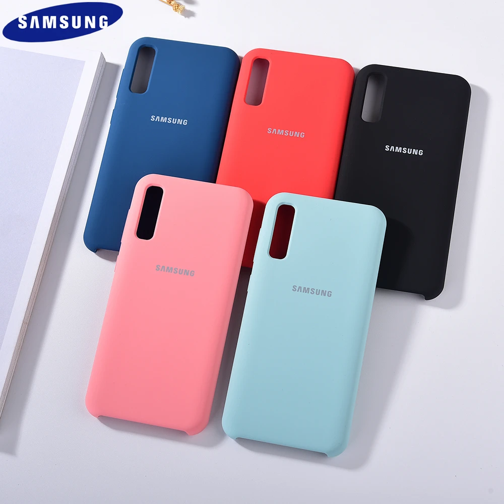 Perceptie heuvel Lauw Originele Vloeibare Siliconen Telefoon Geval Voor Samsung Galaxy A50 A70  A70S Zijdeachtige Zachte Siliconen Terug Beschermhoes Met  logo|Telefoonbumper| - AliExpress