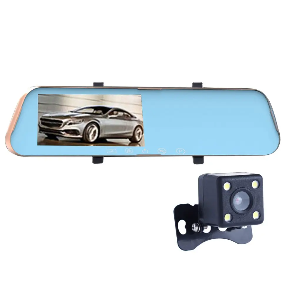 

4.3 Inch 2-record Driving Recorder Hd Lens Reversing Image Vehicle Car Camera HDMI Touch Screen Rear View Camera