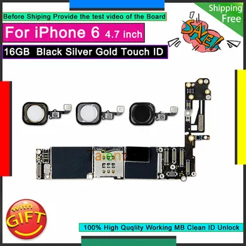 

For IPhone 6 Motherboard 16GB 64GB 128GB Black Silver Gold Touch ID Unlocked Disassembly Mainboard Good Working Logic Board