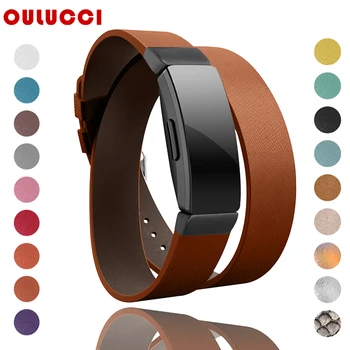 

OULUCCI Genuine Leather Strap For Fitbit Inspire HR Band Straps Replacement Watchband Bracelet Fitbit Inspire HR Smart Watch