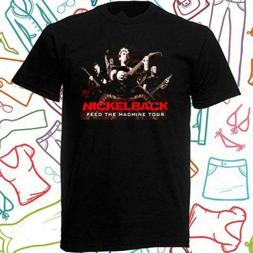 Новинка Nickelback Feed The Machine Tour Мужская Черная Футболка размер S M L XL 2XL 3XL футболка с
