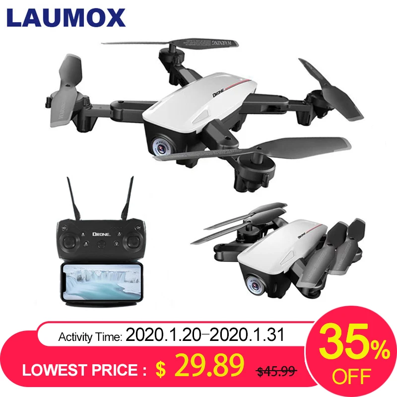 LAUMOX LX100 RC Drone With 4K/1080P HD Camera Optical Flow Positioning WIFI FPV Foldable Quadcopter Helicopter Drones Follow Me