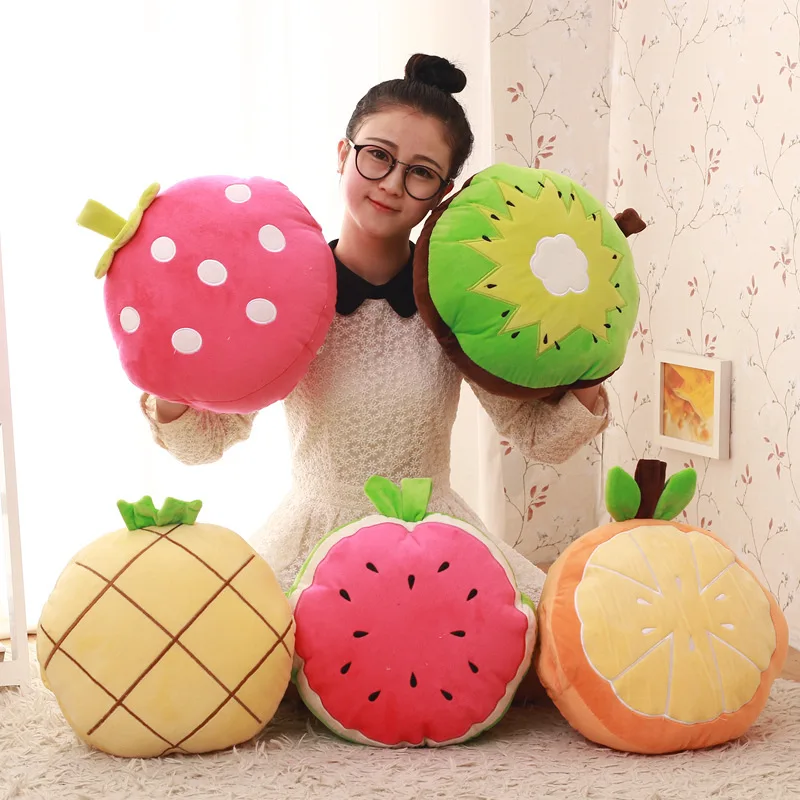 

Fruit Series Nap Pillow Car Pillow Blanket Dual Purpose Cushion Cover Large Size Airable Cover Back Cushion Coral Fleece Blanket