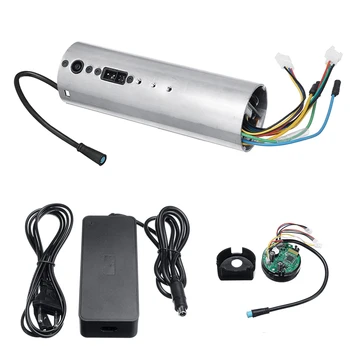 

Electric Scooter Bluetooth Dashboard Control Board Motherboard Controller Charger for Ninebot Es1 Es2 Es3 Es4 -EU Plug