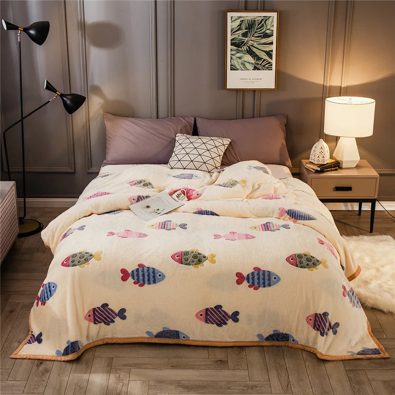 

Thin Flannel Blanket Winter Adult Soft Thick Sherpa Throw Blanket for Sofa Bed Couch Frazadas Mantas De Cama Cobertor