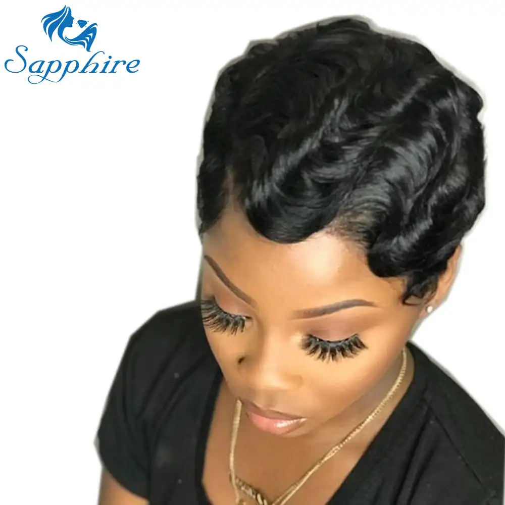 Komplekt Iz 2 Predmetov Sapphire Korotkie Volnistye Volosy Dlya Vseh Zhenshin Aliekspress