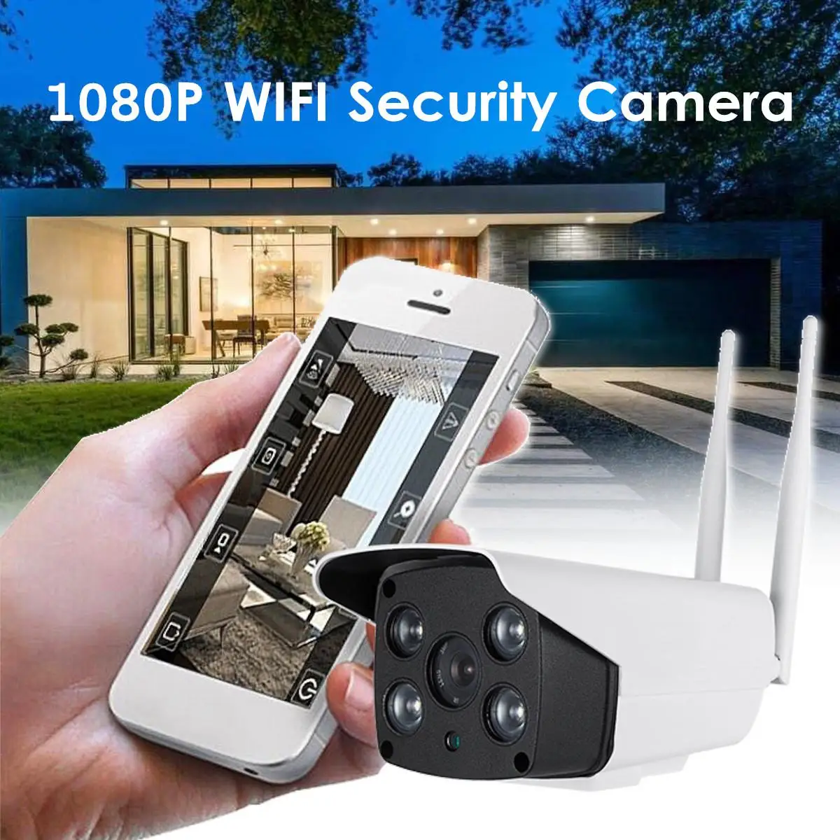 

Smart WIFI Security Camera 1080P HD Home Outdoor Network Night Vision System Outdoor Waterproof CCTV Surveillance System Kit