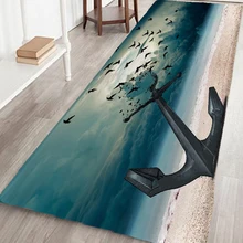 Коврик для двери, забавный коврик для кухонной и входной двери, Противоскользящий коврик для пола, коврик для ванной комнаты, прихожая, 50x80 см, дизайн с изображением океана