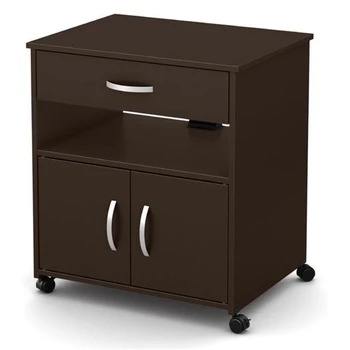 

3 layers printer storage file storage cabinet-dark brown
