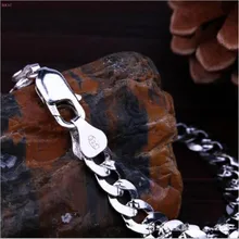 Стиль Мода Тайский Серебряный S925 чистого серебра человек 6 мм 7 мм шесть рогов одна пряжка браслет мужской браслет