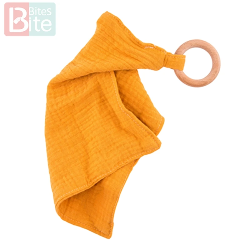 Yellow bibs 1 шт. деревянный Прорезыватель для зубов с заячьими ушками, деревянные кольца, детский нагрудник, Хлопковое полотенце для самостоятельного изготовления браслета, кулон для кормления новорожденных - Цвет: Yellow bibs
