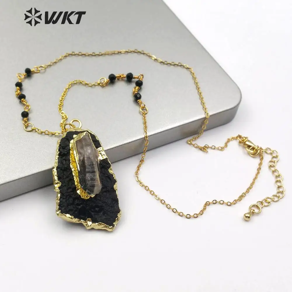 Black tourmaline necklace gold Clearance
