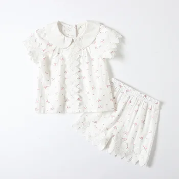 

2020 Summer Baby Girls Sets Cotton Short Sleeve Shirt and Shorts