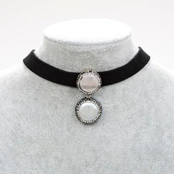 

GG Jewelry 14" White Coin Pearl Choker Necklace