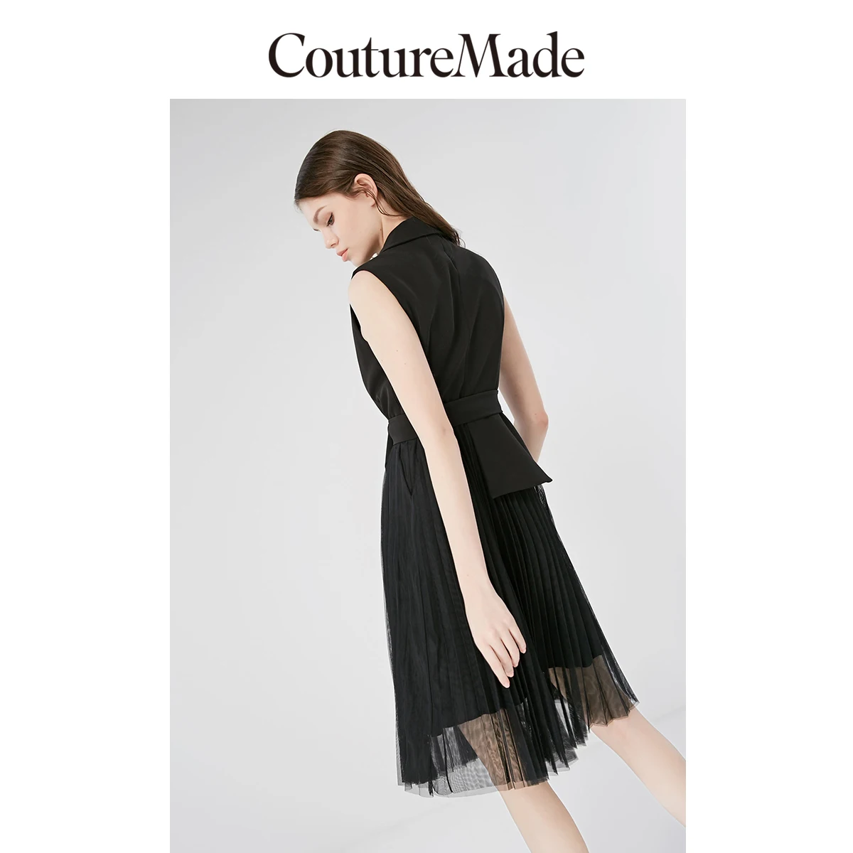 Платье без рукавов с плиссированным воротником Vero Moda CoutureMade Gauzy | 31937A510|Платья|