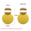 Korean Geometric Statement Hang Earrings for Women Gold Color Round Circle Drop Earring Punk Metal Earring Fashion Ear Jewelry