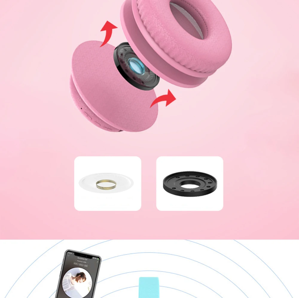 Qh17 Macaron цветные беспроводные bluetooth наушники 5,0 спортивные Игровые наушники с головным креплением Bluetooth наушники HIFI звуковая гарнитура