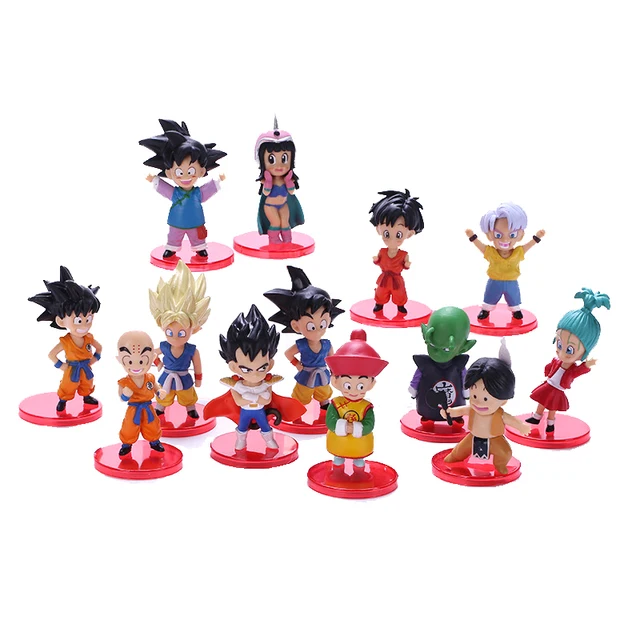 Dragon Ball DBZ Anime Figure Action Figurine Modle Doll Toys Q Version 8CM PVC Son Gohan Super Saiyan Statue Collection Figma 1
