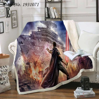 

Popular Movie Star Wars 3D Printed Fleece Blanket for Beds Thick Quilt Fashion Bedspread Sherpa Throw Blanket Adults Kids 11