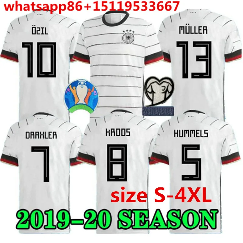 Новинка, размер S-4XL, Germanyes, евро, REUS, домашняя футбольная майка, слил Вернер 19 20, MULLER Hummels Draxler KROOS, футбольные футболки