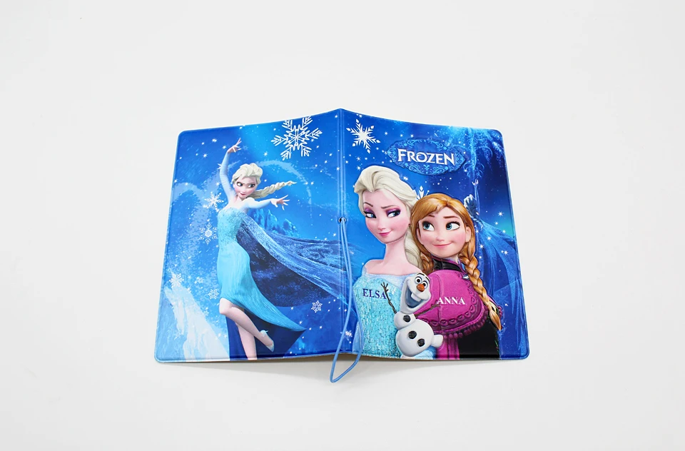Высококачественный чехол для паспорта с изображением принцесс Анны и Эльзы из мультфильма «Холодное сердце», чехол для удостоверения личности, 3D дизайн, кожаный чехол для паспорта