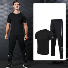 Мужская спортивная одежда для фитнеса, тренажерного зала, тренировочная одежда, спортивные костюмы для бега, спортивная одежда, сухая посадка