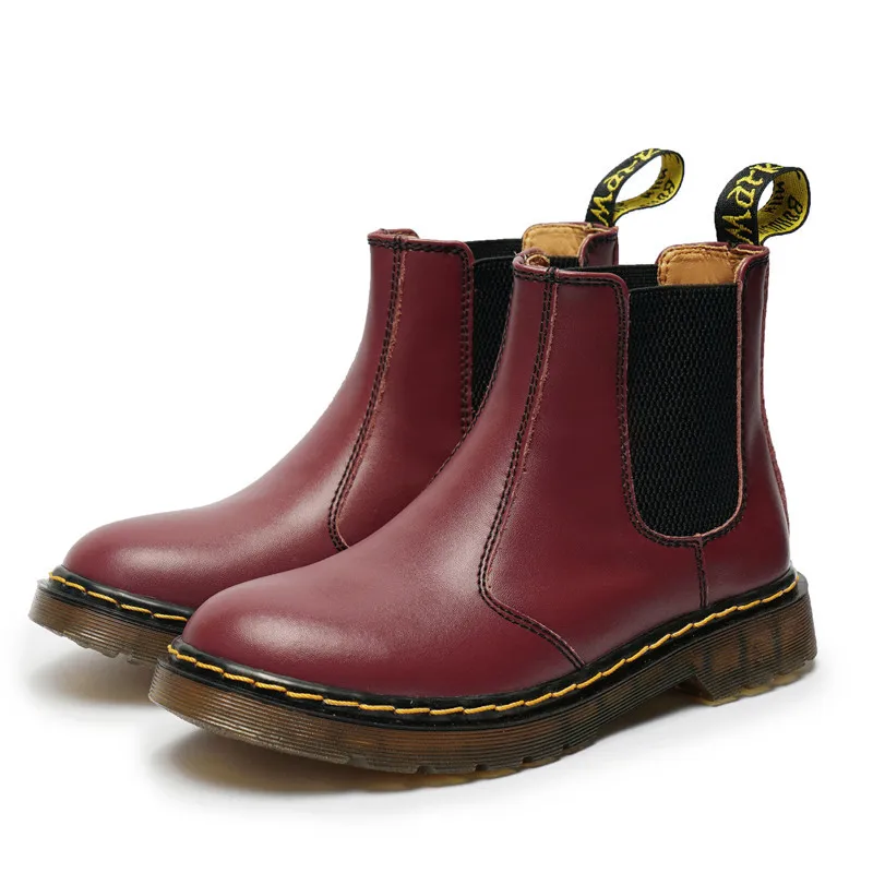 Chelsea Male Martin Boots England Leather Ankle Boots Casual Large Size Shoes Comfortable Zapatos De Hombre