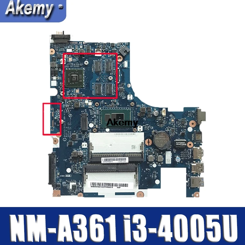 

NM-A361 motherboard for Lenovo G50-80 laptop motherboard ACLU3/ACLU4 NM-A361 R5 GPUnotebook I3-4005 CPU original Test