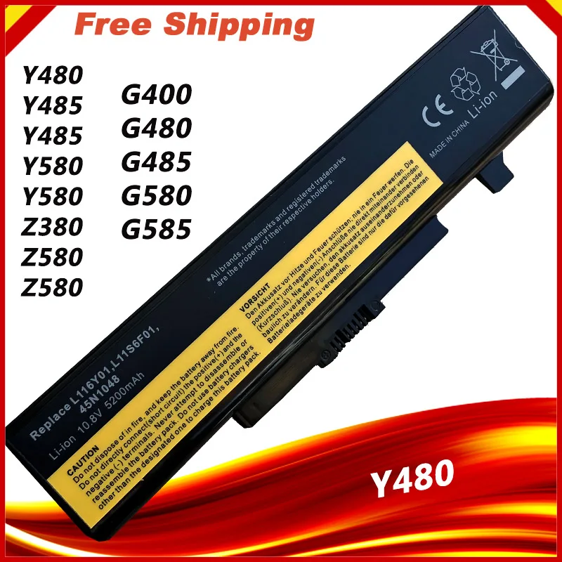 Аккумулятор HSW для ноутбука Lenovo g480 g400 Y480 Y485 Y580 Z580 G500 Z485 Z480 G485 G410 Z380 L11S6Y01 | Компьютеры