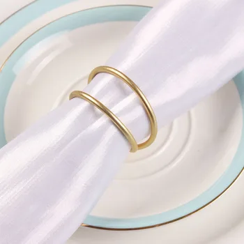 

TAI Top 12Pcs Gold Color Round Metal Napkin Ring Alloy Napkin Holder Buckles for Home Banquet Hotel Wedding Party Decoration