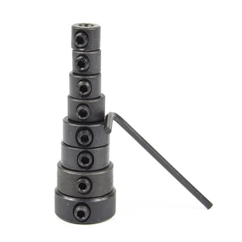 

High Quality 8Pcs/set 3-16mm Drill Bit Depth Stop Collar Ring Positioner Spacing Ring Woodworking Drill Bit Hex Wrench C1624 d