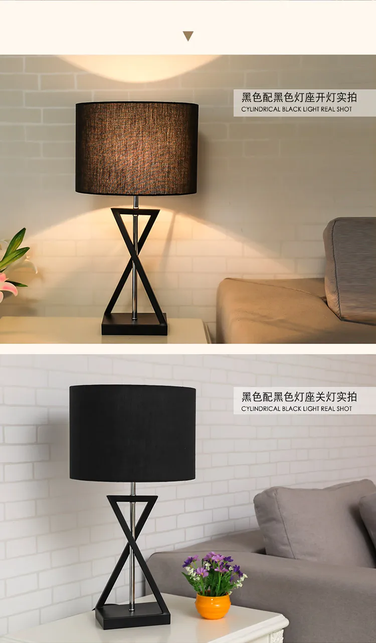 Светильник для чтения Настольный светильник Настольная лампа для гостиницы E27 металлический корпус Ткань Абажур для чтения для спальни