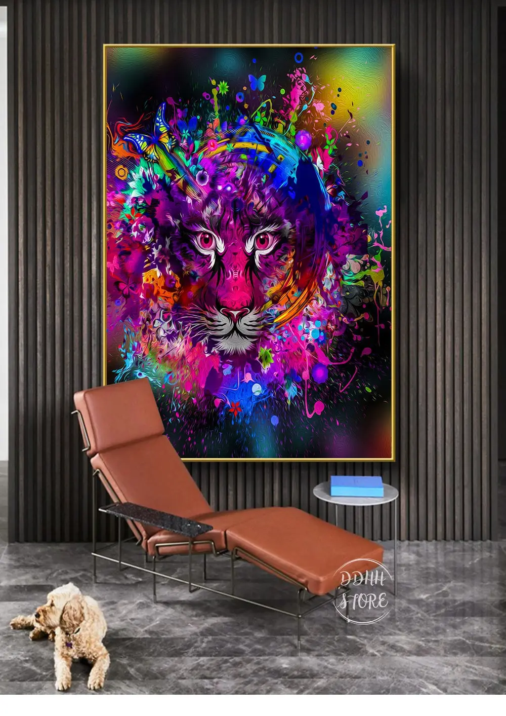 Colorful Lion Abstract Anthropomorphic Animal Canvas Painting Wall Art Posters Prints Cuadros Decor Pictures For Home Design