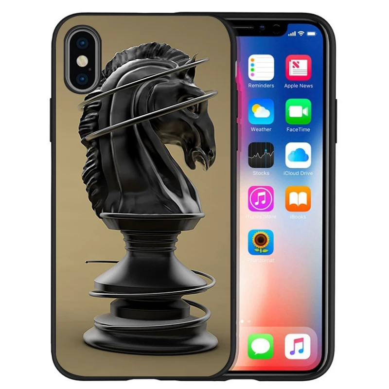 cute iphone se cases black and white chess black Silicone Phone Case For iPhone 13 12 XR XS Max 5 5S SE 2020 6 6S PLUS 7 8 X 11Pro Max 11 Cover iphone se clear case