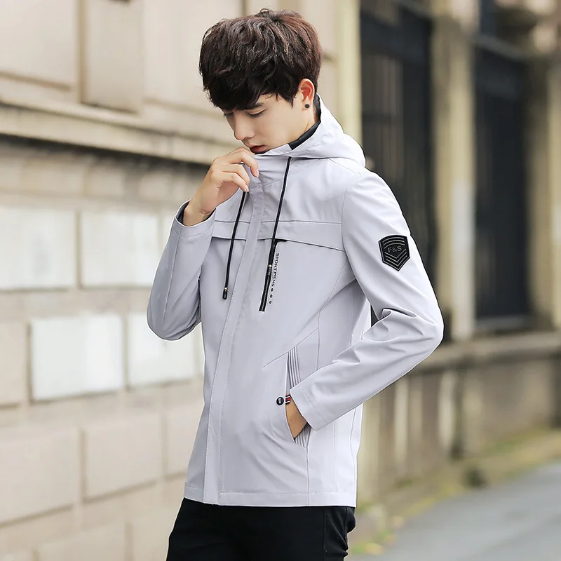 

Jk1708 Spring MEN'S Jacket Men Hooded Jacket Coat Men's Tim