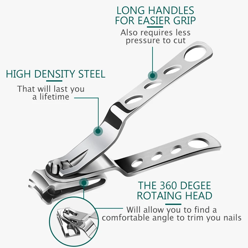 2 Size 360 Degree Manicure Pedicure Tool Rotate Swivel Scissor Trimmer Toenail Toe Nail Fingernail Clipper Cutter Cutting Tools 2