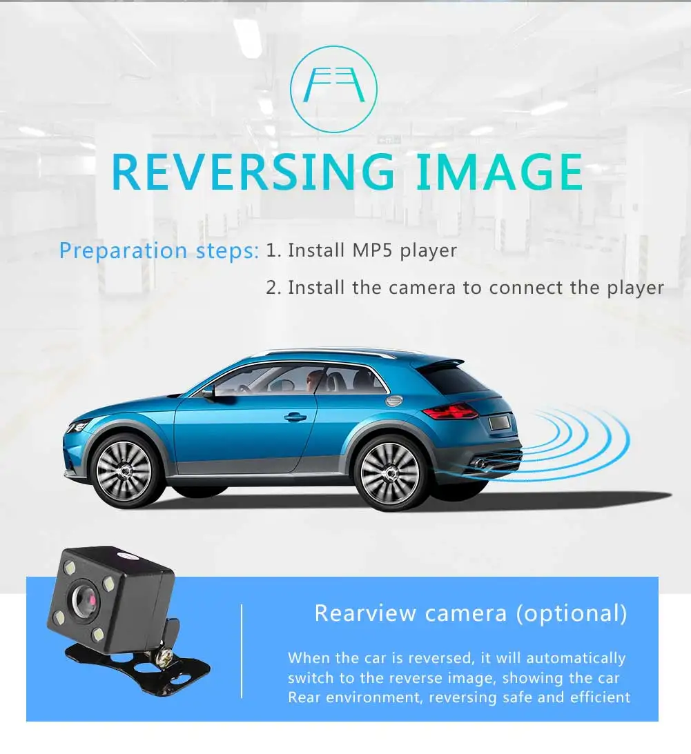 4 1 дюймов Din Bluetooth TFT MP4 плеер USB TF Auxin FM радио Зеркало Ссылка стерео автомобильный