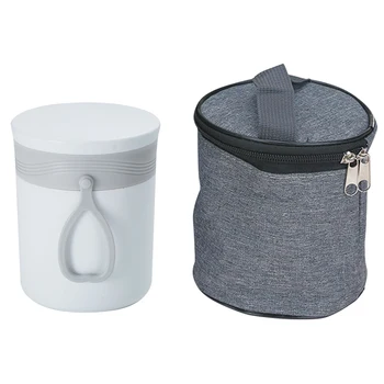 

450ml Vacuum Flask Insulated Soup Cup Stainless Steel Liner Keep Food Hot Lunch Container Double Wall With Spoon Wide Mouth