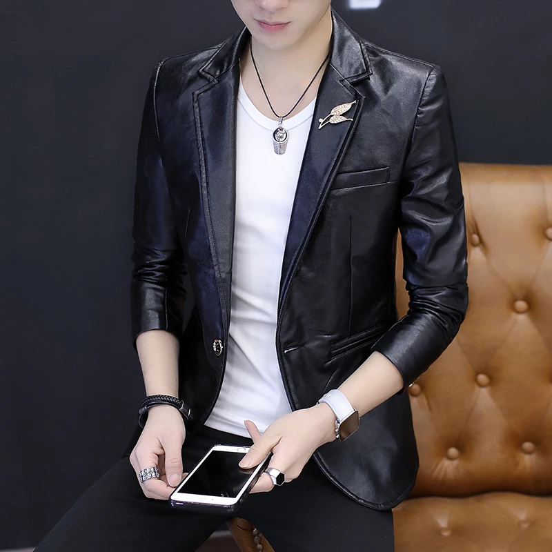 

2019 Brand clothing Jacket Punk Multi Design Style Motorcycle Biker Leather Jacket Men Fashion Leather Coats Male Bomber Jacket