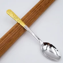 Годовая серебряная ложка 50 граммов с длинной ручкой, серебряная ложка, бытовая серебряная ложка для столовых приборов, съедобная серебряная ложка для риса