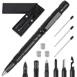 Stylo à plume tactique Portable en titane 12 en 1, autodéfense, brise verre d'urgence, outil EDC de survie en plein air, cadeau de noël 