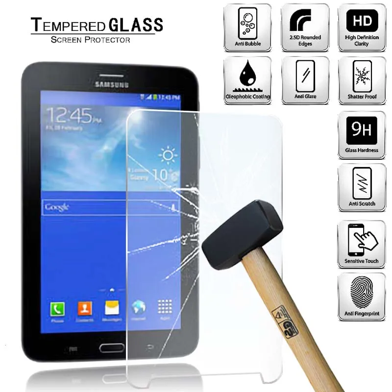 

Tablet Tempered Glass Screen Protector Cover for Samsung Galaxy Tab 3 Lite T111 Tempered Film Anti-Screen Breakage Anti-Scratch