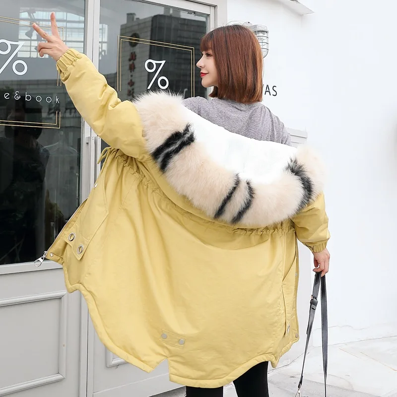 

Photo Shoot 2019 Winter New Style down Jacket Cotton-padded Clothes Mid-length Korean-style Slim Fit Loose Thick Cotton-padded C