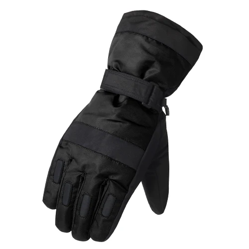 Зимние мужские лыжные перчатки для спорта на открытом воздухе, горные теплые лыжные перчатки, ветрозащитные водонепроницаемые перчатки для альпинизма, пешего туризма, велосипедные перчатки - Цвет: Black