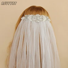 Модная свадебная со стразами Вуаль со стразами женское Тюлевое платье свадебные аксессуары Соборная Фата невесты для девушек Вечерние